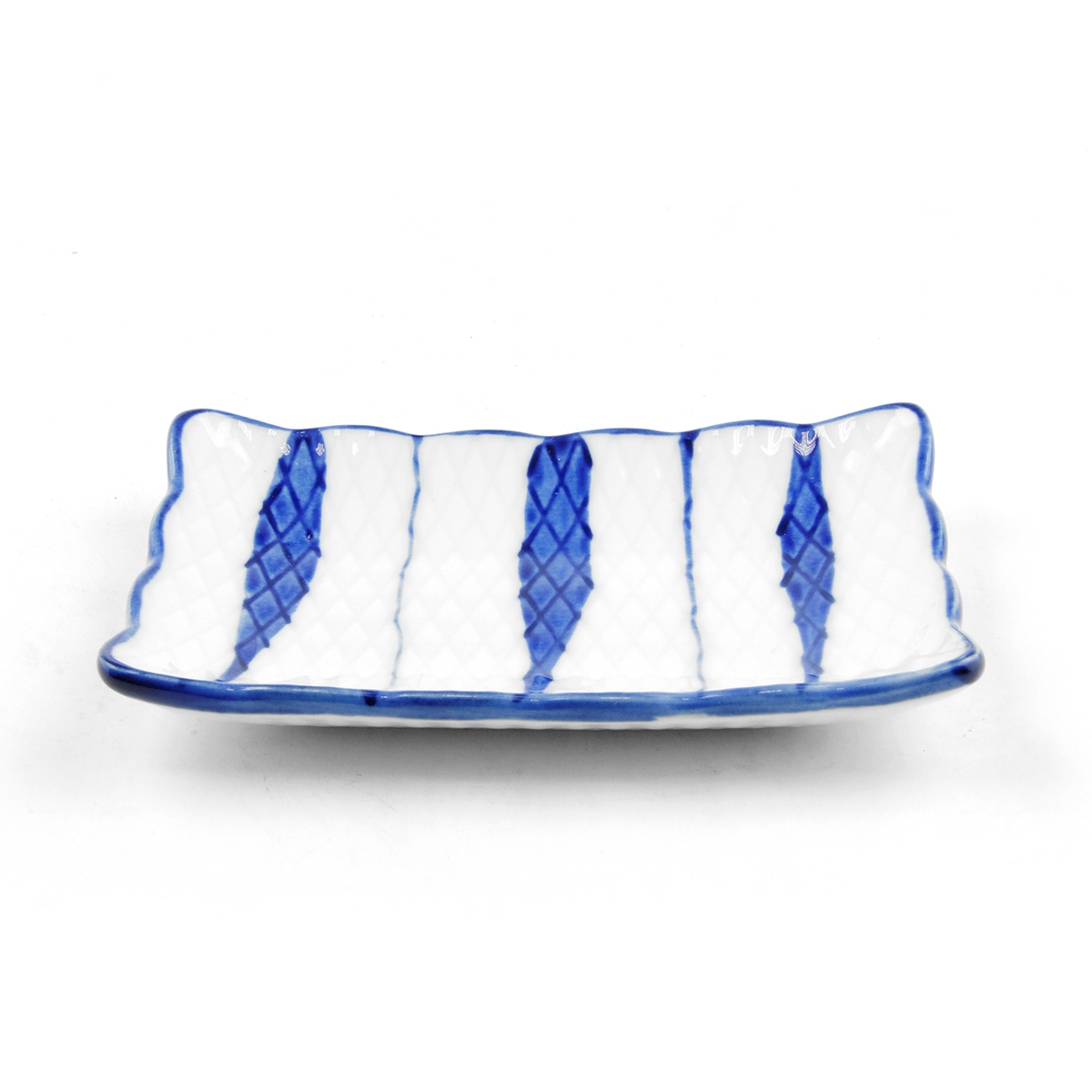 Vase, tacamuri, ustensile - Sosiera ceramica (model alb/albastru) 10.5x7.5cm GT, asianfood.ro