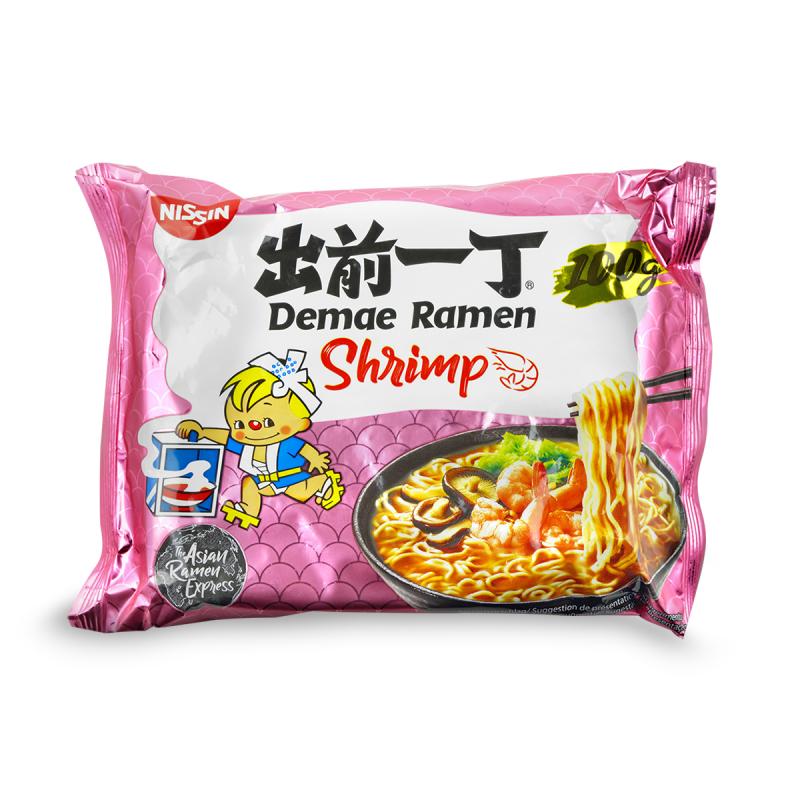 Supe instant la plic - Supa instant de creveti Demae Ramen NISSIN 100g, asianfood.ro