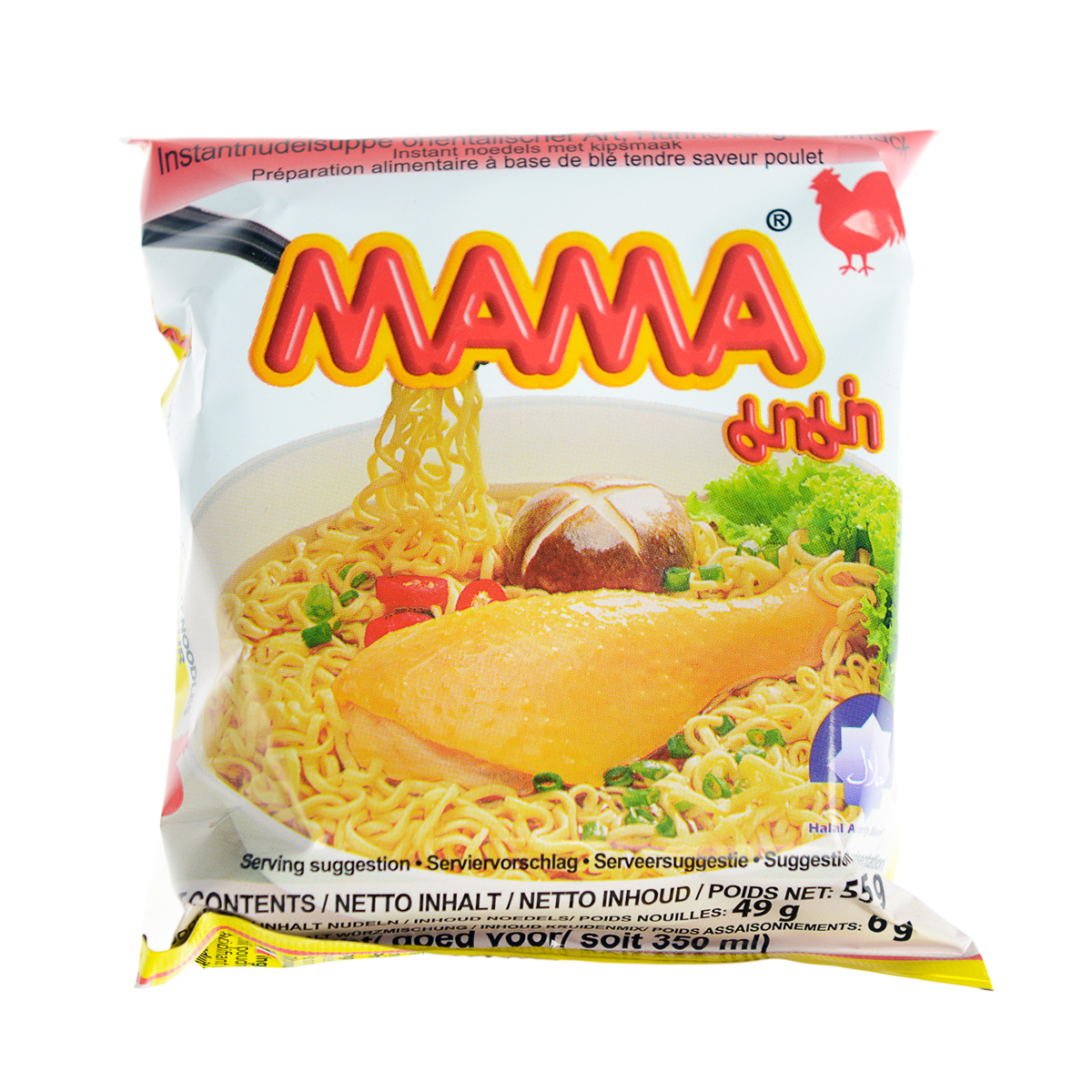 Supe instant la plic - Supa instant de pui MAMA 55g, asianfood.ro