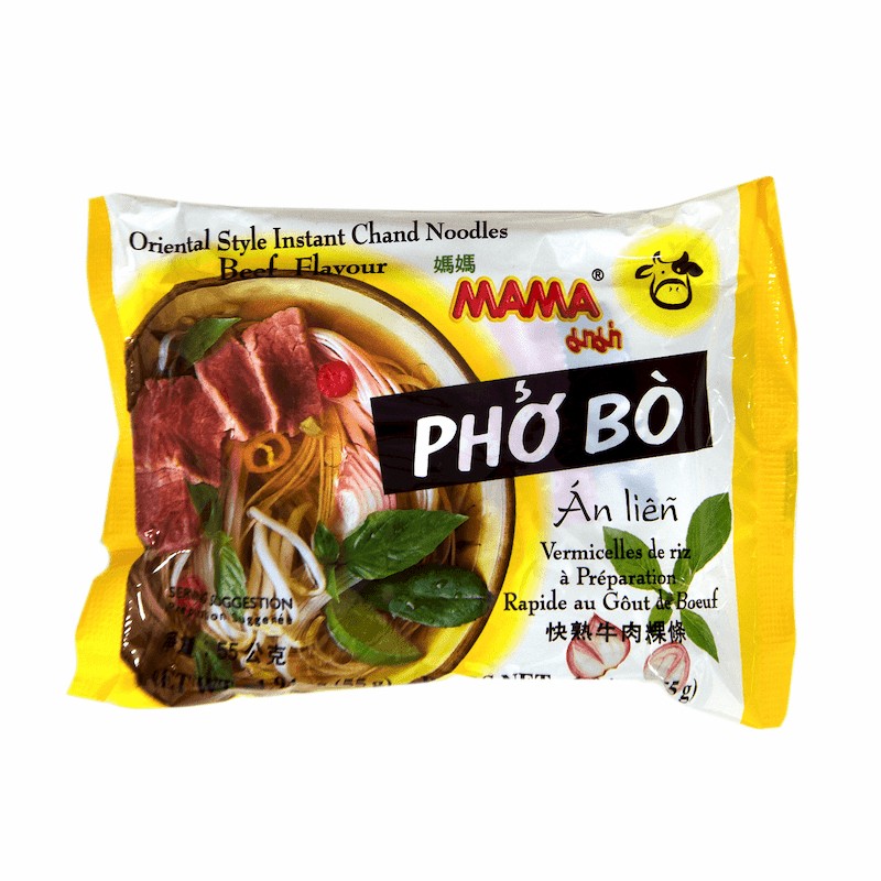 Supe instant la plic - Supa instant de vita Pho Bo MAMA 55g, asianfood.ro