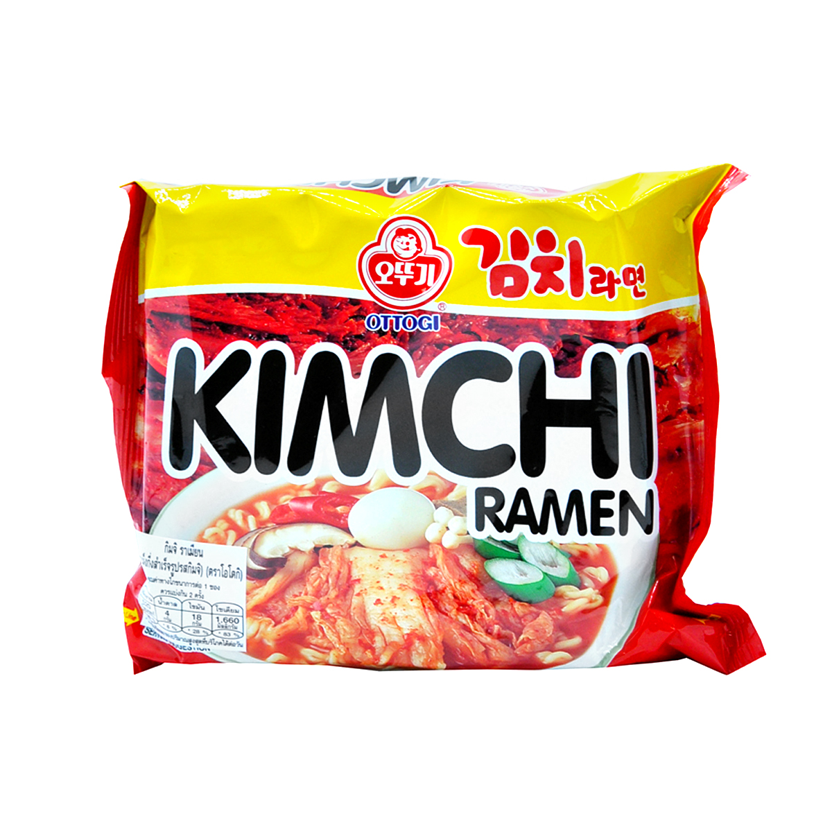 Supe instant la plic - Supa instant Kimchi Ramen OTTOGI 120g, asianfood.ro