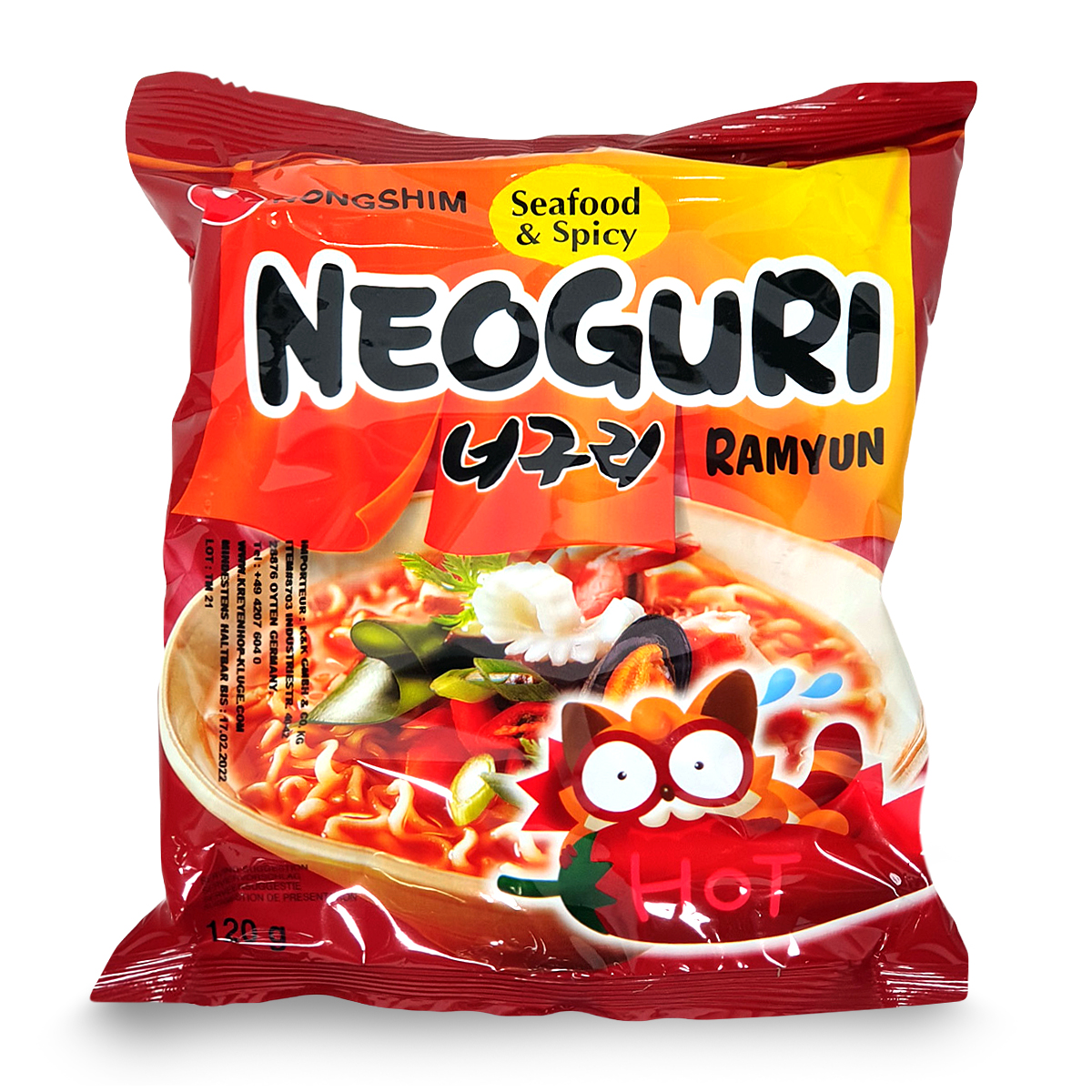 Supe instant la plic - Supa instant Neoguri Hot NS 120g, asianfood.ro