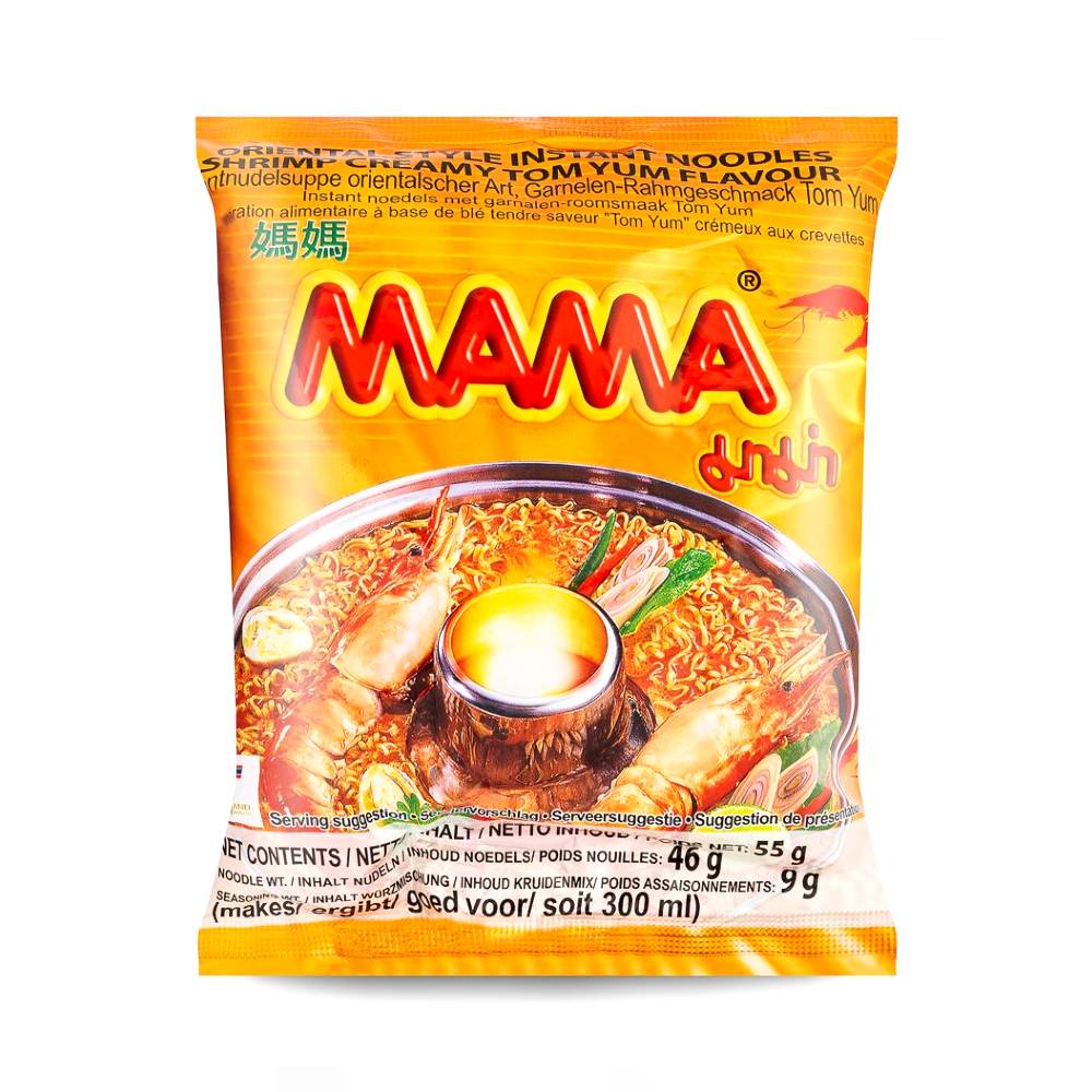 Supe instant la plic - Supa instant tom yum de creveti (creamy) MAMA 55g, asianfood.ro