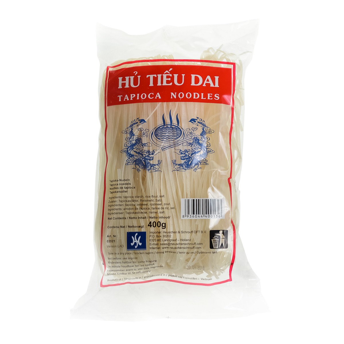 Alte tipuri de taitei - Taitei de tapioca HU TIEU DAI 400g, asianfood.ro