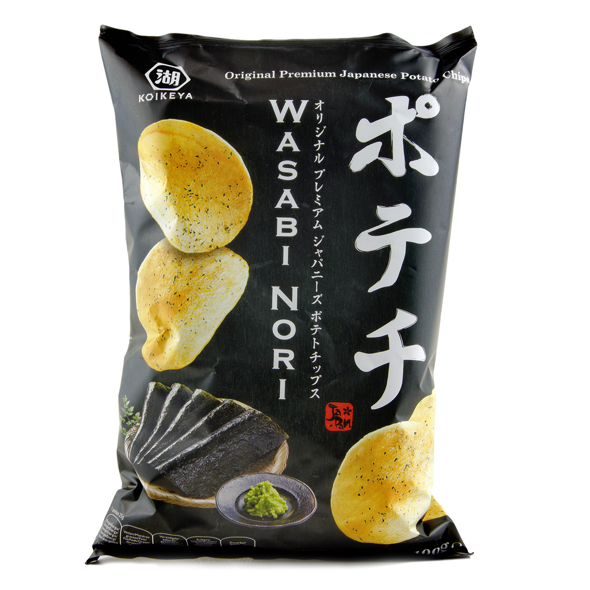 Snacks si chipsuri - Wasabi & Nori Potato Chips KOIKEYA 100g, asianfood.ro