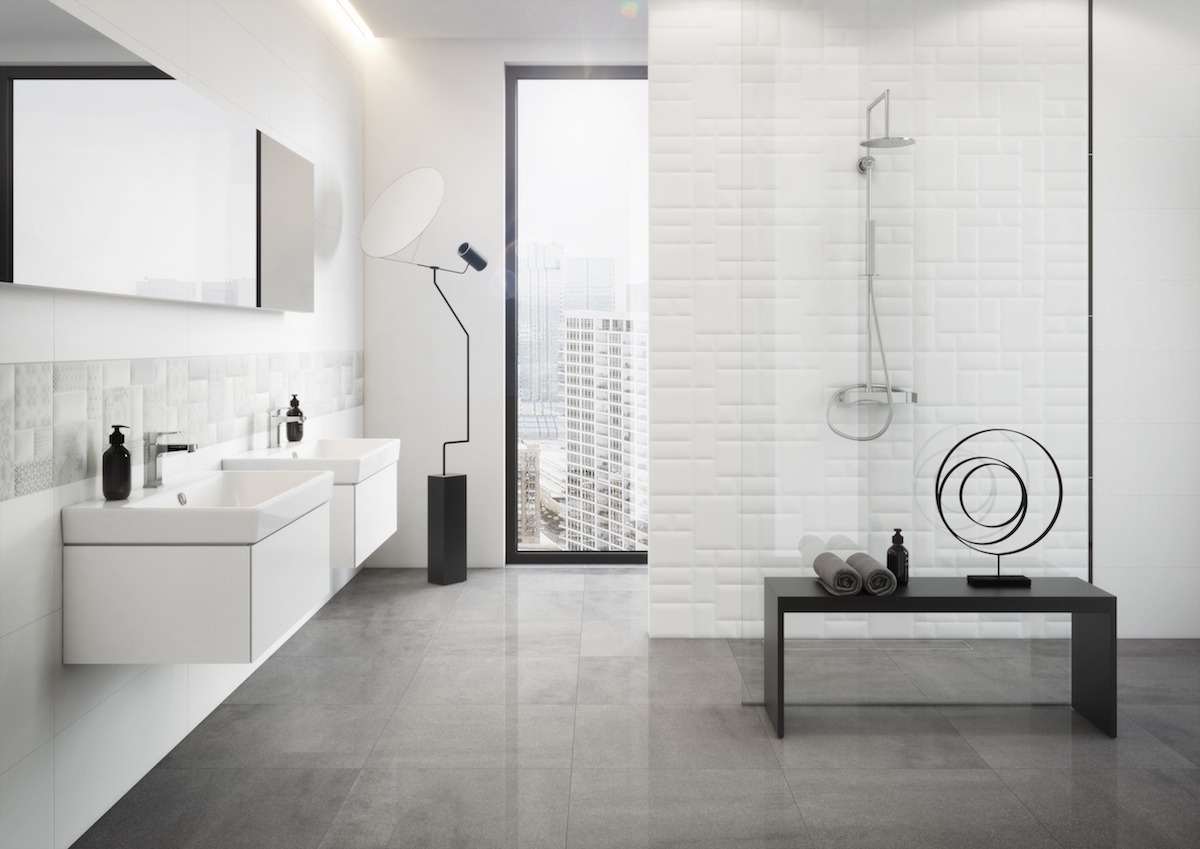 CERSANIT PILLOW GAME WHITE INSERTO PATCHWORK MATT RECT 29X89...