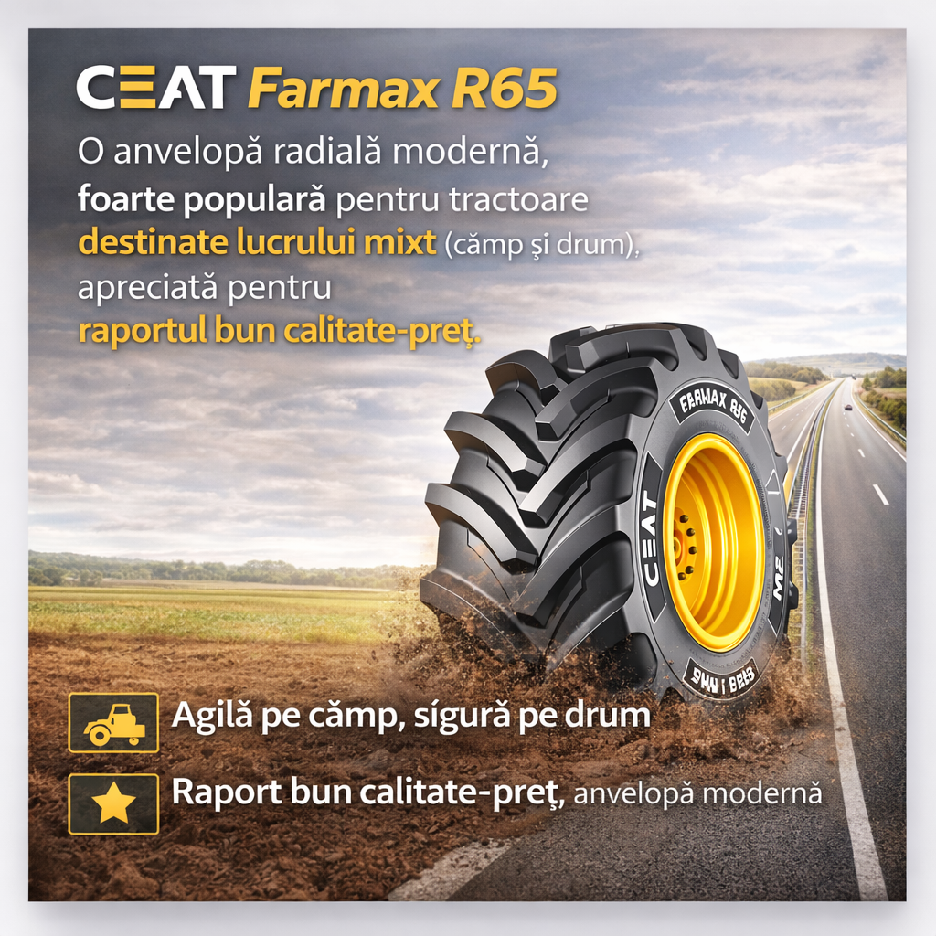 Agricole - Anvelope agricole 600/65R34 151D CEAT FARMAX R65 TL , autopneu.ro