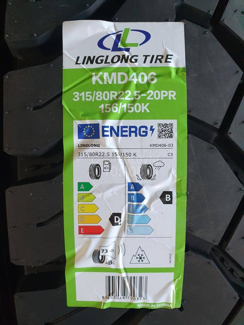Anvelope camioane 315/80R22.5 156/150K Ling Long KMD406 TL