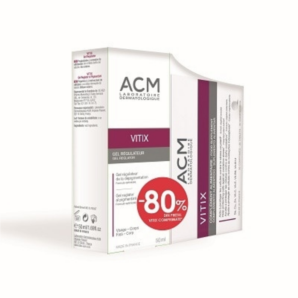 Vitamine și minerale - ACM VITIX GEL 50ML+VITIX x 30TB(80% RED.LA TABLETE), axafarm.ro