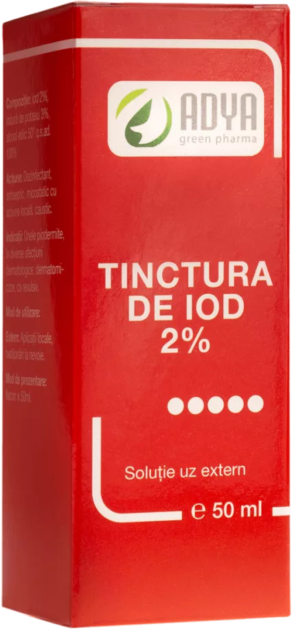 Curățare - ADYA TINCTURA DE IOD 2% 50ML, axafarm.ro
