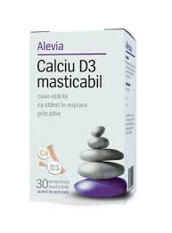 Vitamine și minerale - ALEVIA CALCIU D3 MASTICABIL 30CP, axafarm.ro