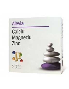 Vitamine și minerale - ALEVIA CALCIU MAGNEZIU ZINC 20PLICURI, axafarm.ro