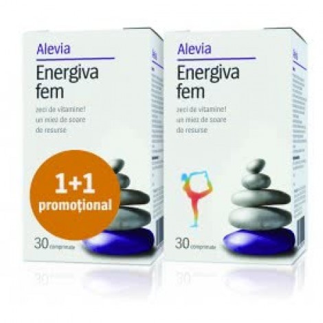 Vitamine și minerale - ALEVIA ENERGIVA FEM 30+30CP, axafarm.ro