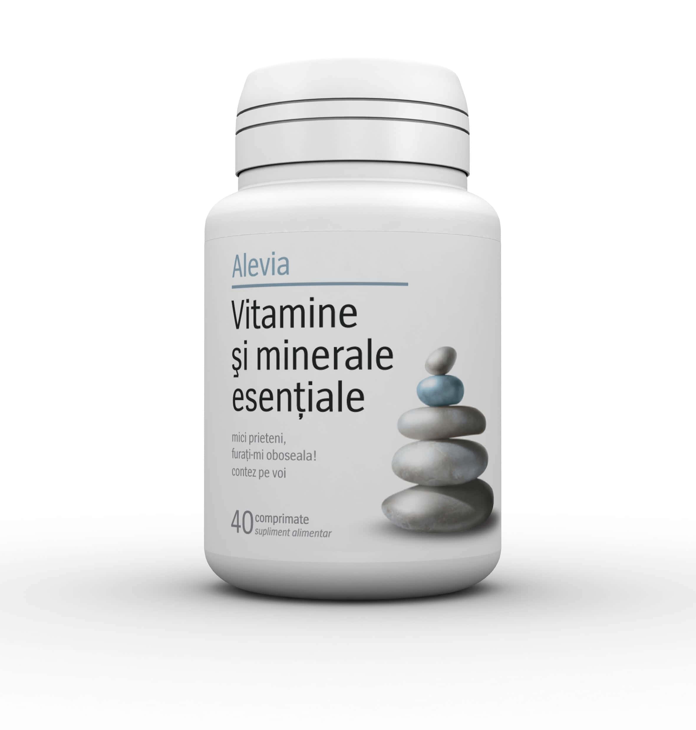 Vitamine și minerale - ALEVIA VITAMINE SI MINERALE ESENTIALE 40CP, axafarm.ro