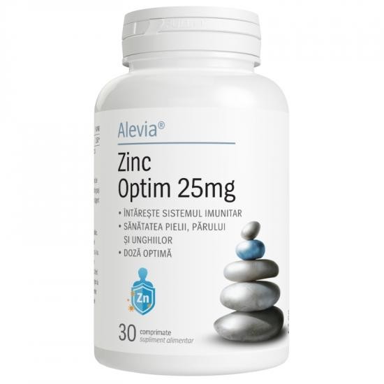 Vitamine și minerale - ALEVIA ZINC OPTIM 25 MG 30 CPR, axafarm.ro