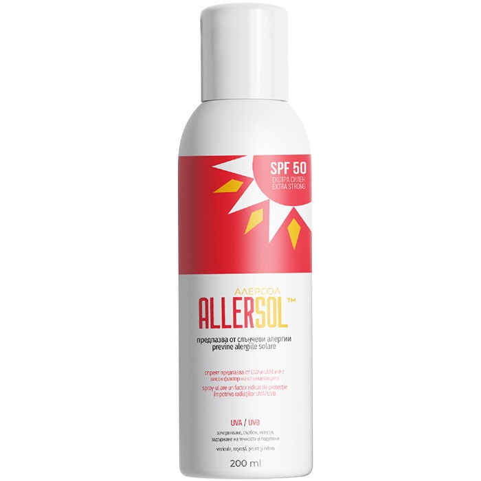 Protecție solara - ALLERSOL SPRAY SPF50 200ML, axafarm.ro