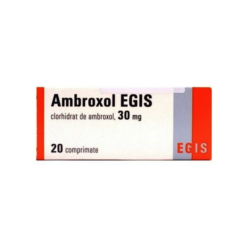 Medicamente fără prescripție medicală - AMBROXOL EGIS x 20 COMPR. 30mg EGIS PHARMACEUTICALS, axafarm.ro