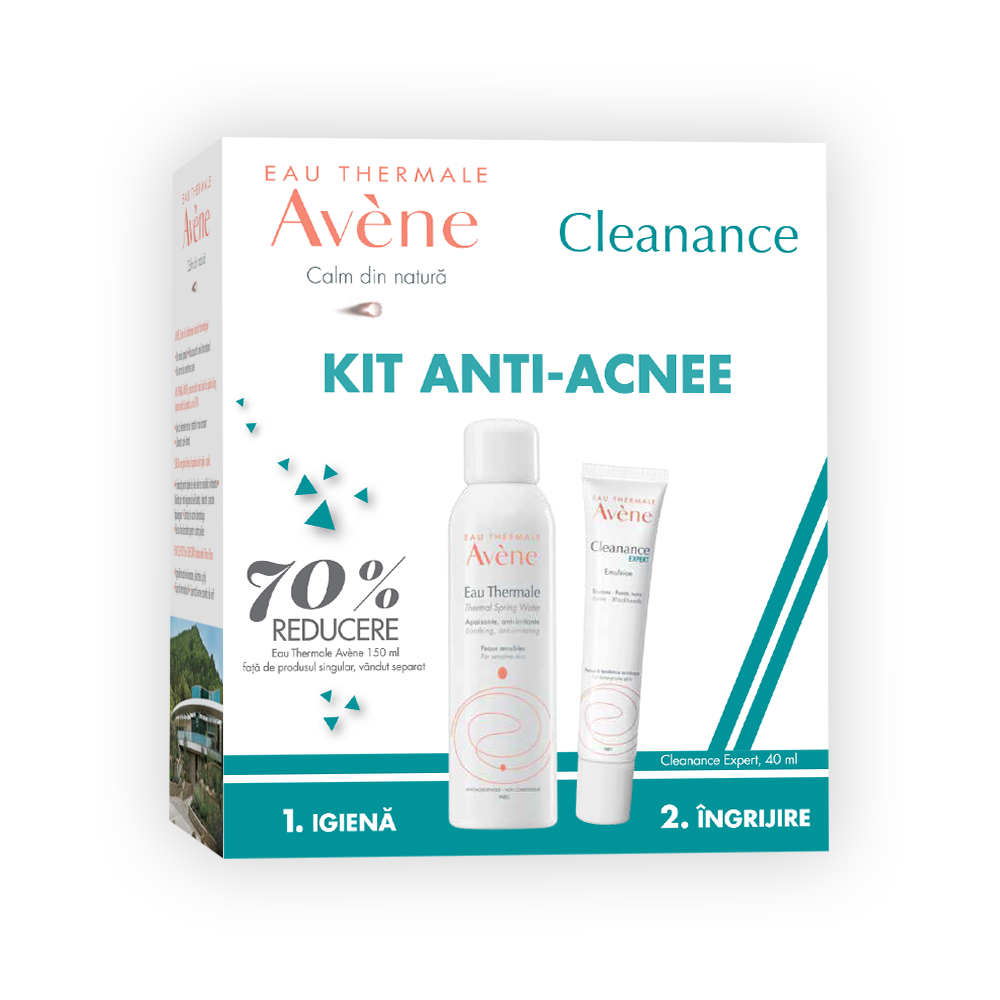 Ten acneic - AVENE PROMO CLEANANCE EXPERT 40ML + 70% RED APA TERMALA 150ML, axafarm.ro