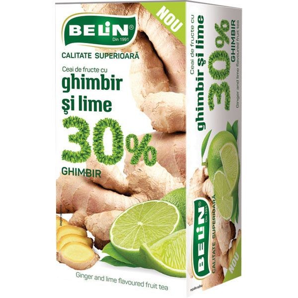 Ceaiuri - BELIN CEAI GHIMBIR SI LIME 20 PLICURI, axafarm.ro