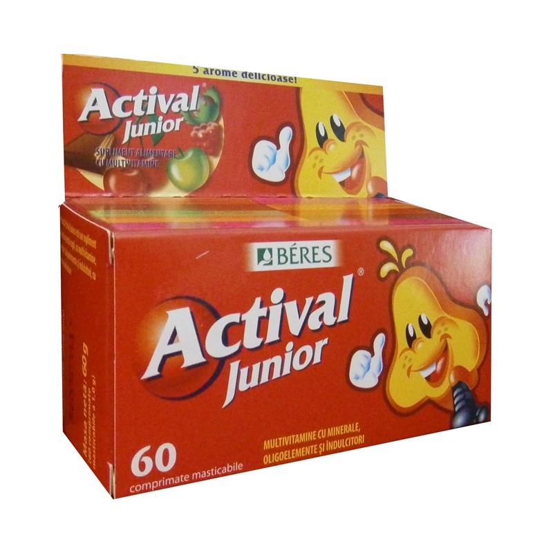 Suplimente și vitamine pentru copii - BERES ACTIVAL JUNIOR 60 CPR, axafarm.ro
