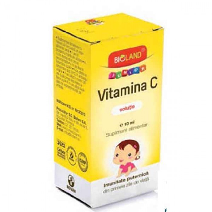 Suplimente și vitamine pentru copii - BIOFARM BIOLAND JR.VIT.C SOL ORALA 10ML, axafarm.ro