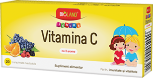 Suplimente și vitamine pentru copii - BIOFARM BIOLAND VITAMINA C JR AROME 20CP, axafarm.ro