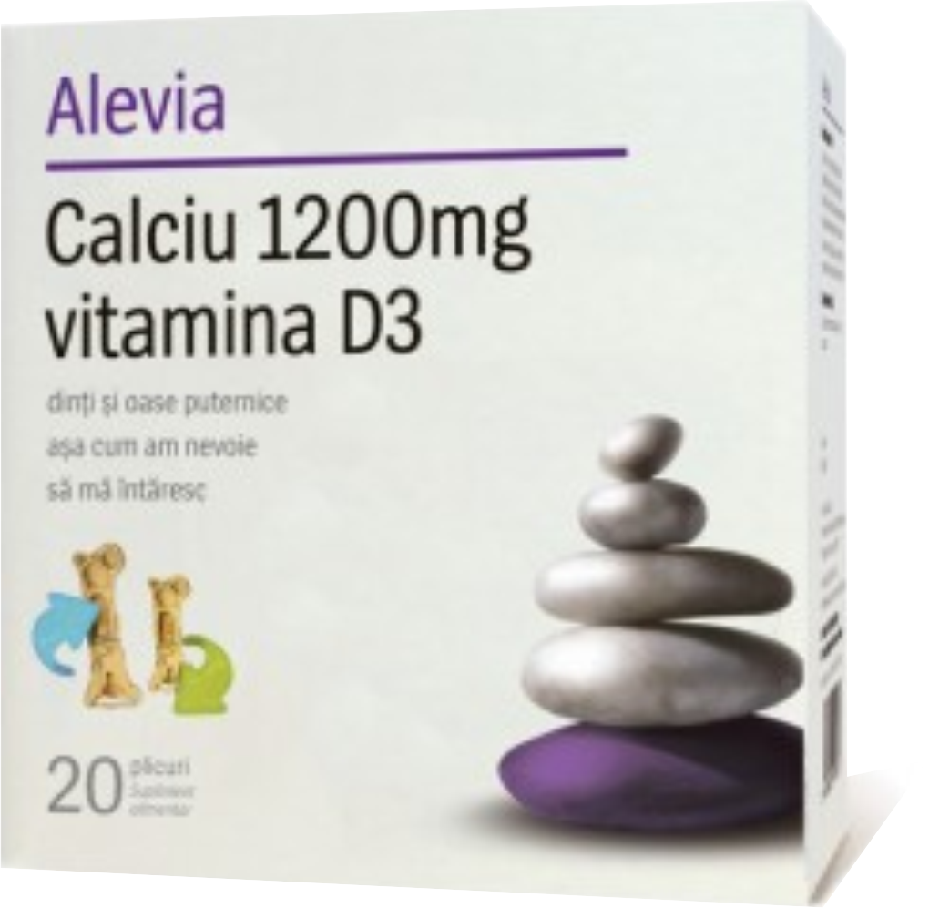 Vitamine și minerale - CALCIU 1200MG VITAMINA D3 X 20 PLICURI, axafarm.ro