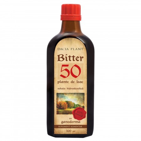 Ceaiuri - DACIA PLANT BITTER 50 PLANTE DE LEAC CU GANODERMA 500ML, axafarm.ro