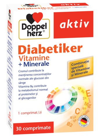 Vitamine și minerale - DOPPELHERZ AKTIV DIABETIKER VITAMINE 30CP, axafarm.ro