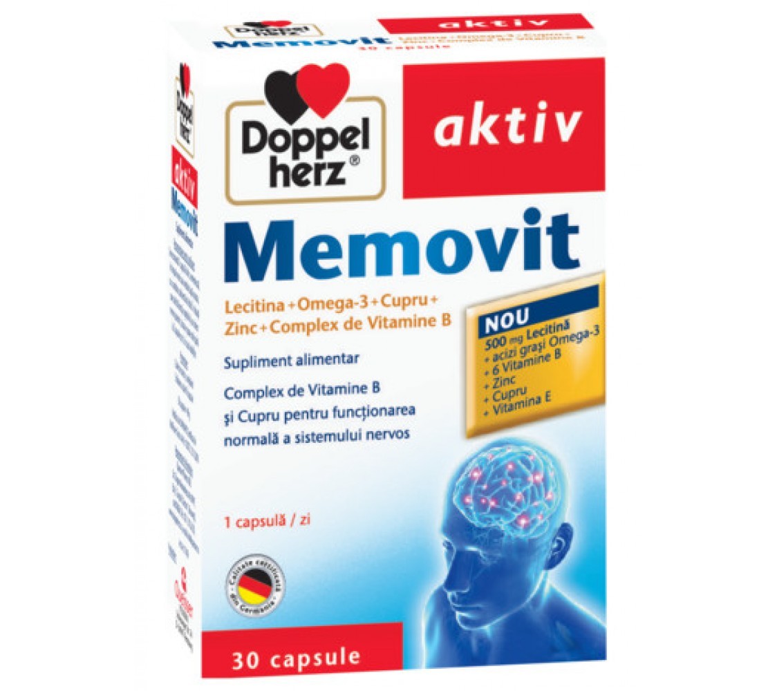 Vitamine și minerale - DOPPELHERZ AKTIV MEMOVIT 30 CPS, axafarm.ro