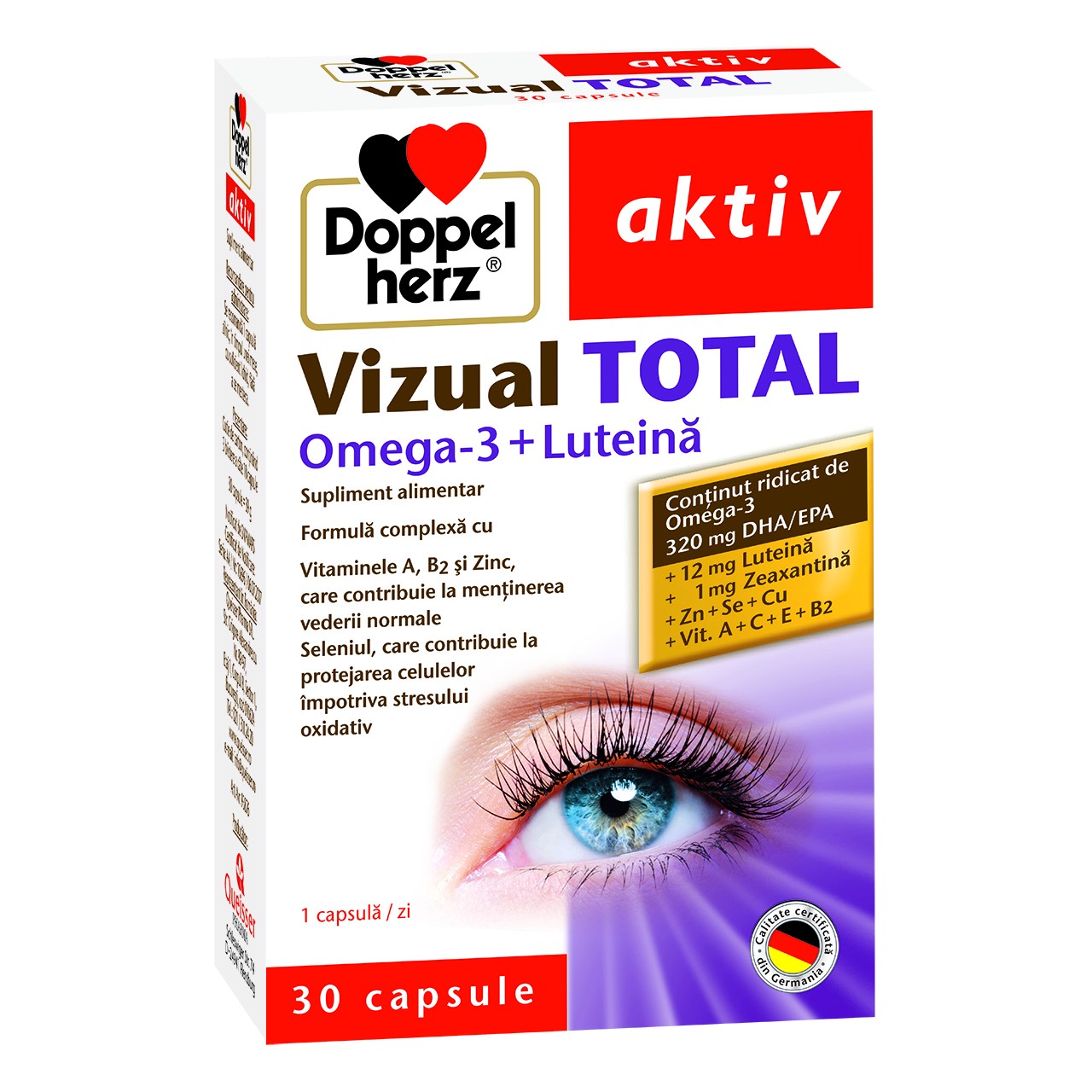 Produse oftalmice - DOPPELHERZ AKTIV VIZUAL ACTIV 30CAPS, axafarm.ro