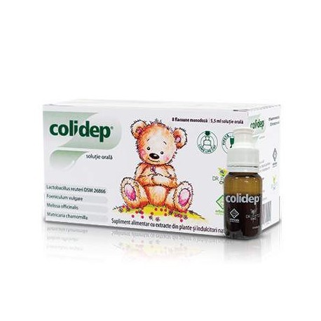 Suplimente și vitamine pentru copii - DR. PHYTO COLIDEP sol. orala monodoze 5,5 ml x 8 buc., axafarm.ro