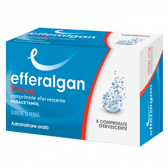 Medicamente fără prescripție medicală - EFFERALGAN 1000 mg x 8, axafarm.ro