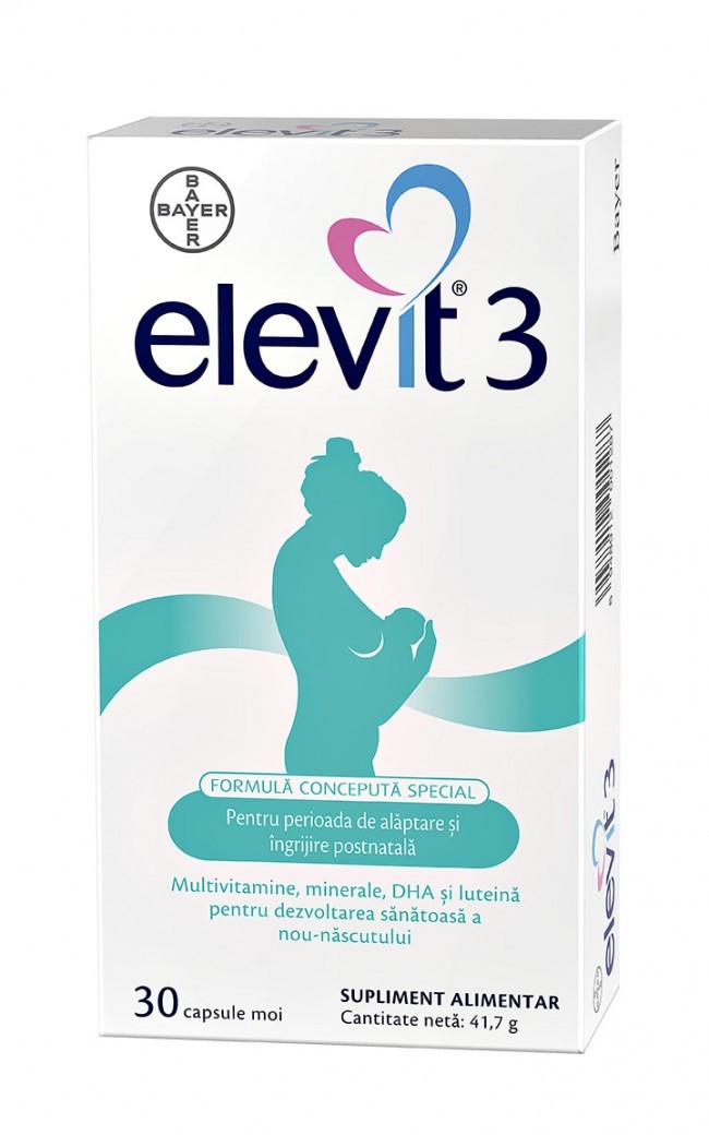 Îngrijire sarcină și post sarcină - ELEVIT 3 30 CAPS, axafarm.ro