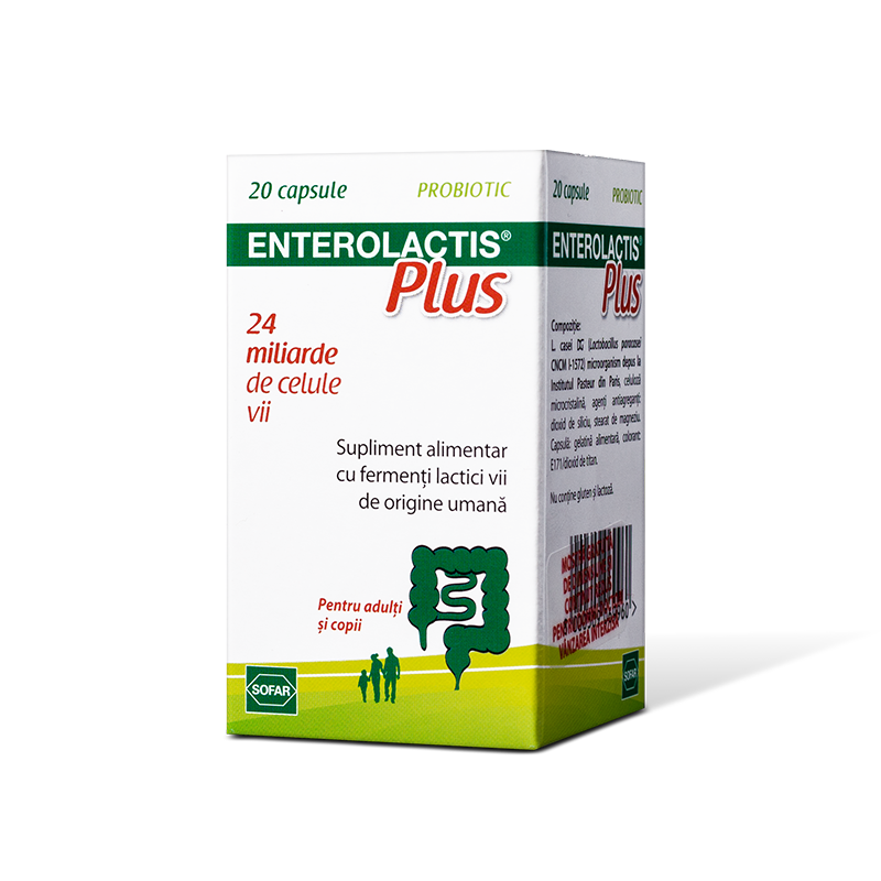 Afecțiuni digestive - ENTEROLACTIS PLUS 20CAPS SOFAR, axafarm.ro