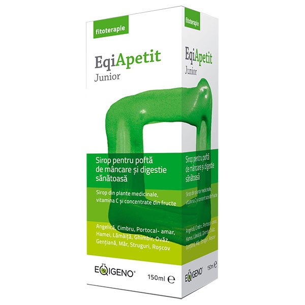 Suplimente și vitamine pentru copii - EQIGENO EQIAPETIT JUNIOR 150 ML, axafarm.ro