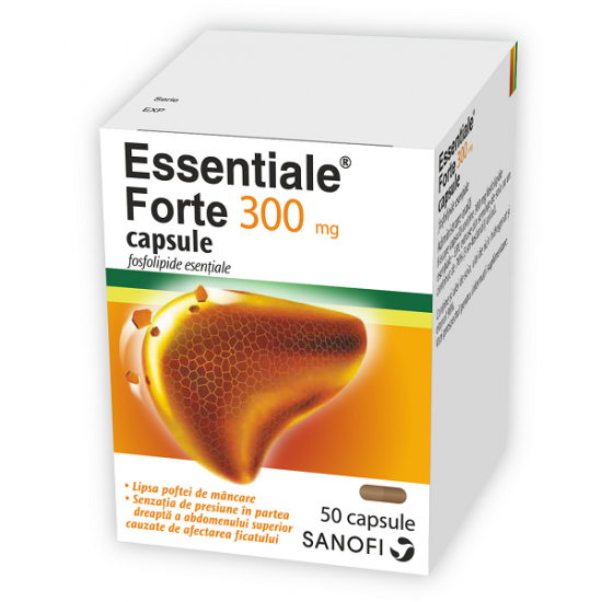 Medicamente fără prescripție medicală - ESSENTIALE FORTE 300 mg x 50 CAPS. 300mg SANOFI ROMANIA S R L, axafarm.ro