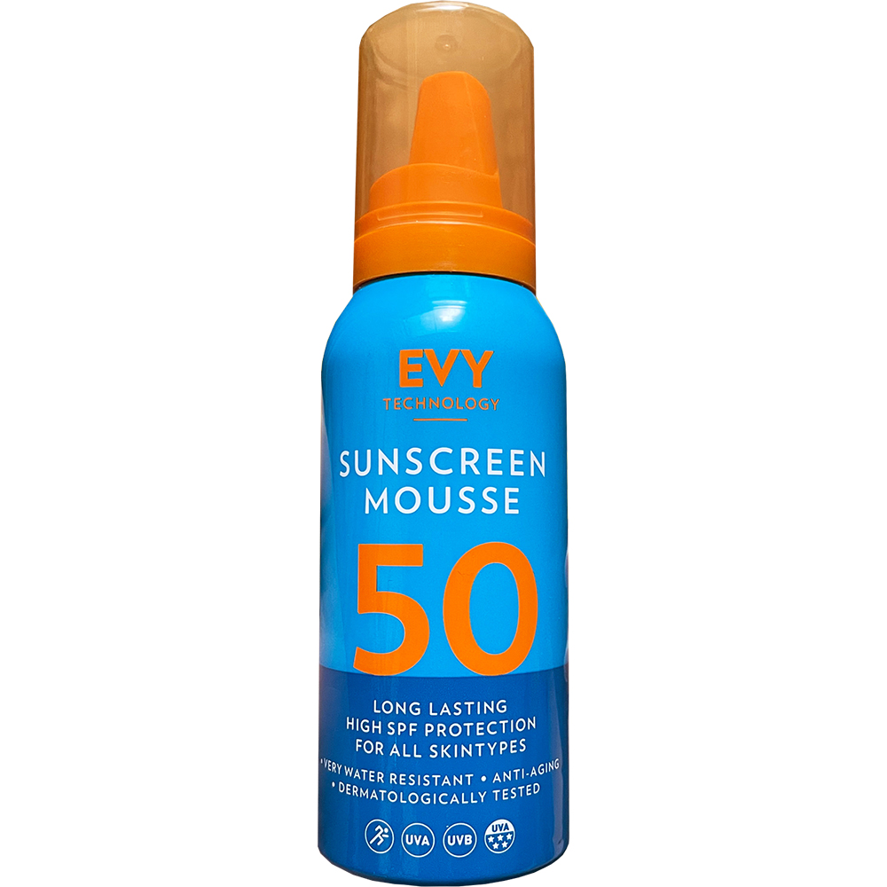 Protecție solara - EVY TECHNOLOGY SUNSCREEN MOUSSE SPF 50 FACE AND BODY, 100 mL, axafarm.ro