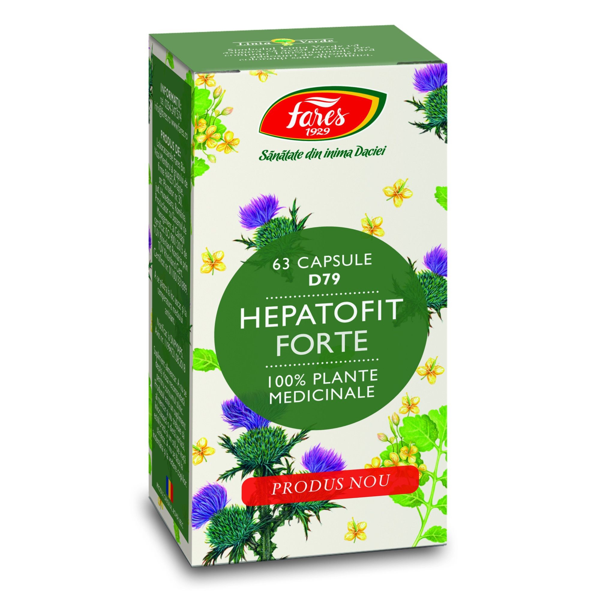 Afecțiuni hepatice - FARES CAPSULE HEPATOFIT FORTE 63 CPS, axafarm.ro