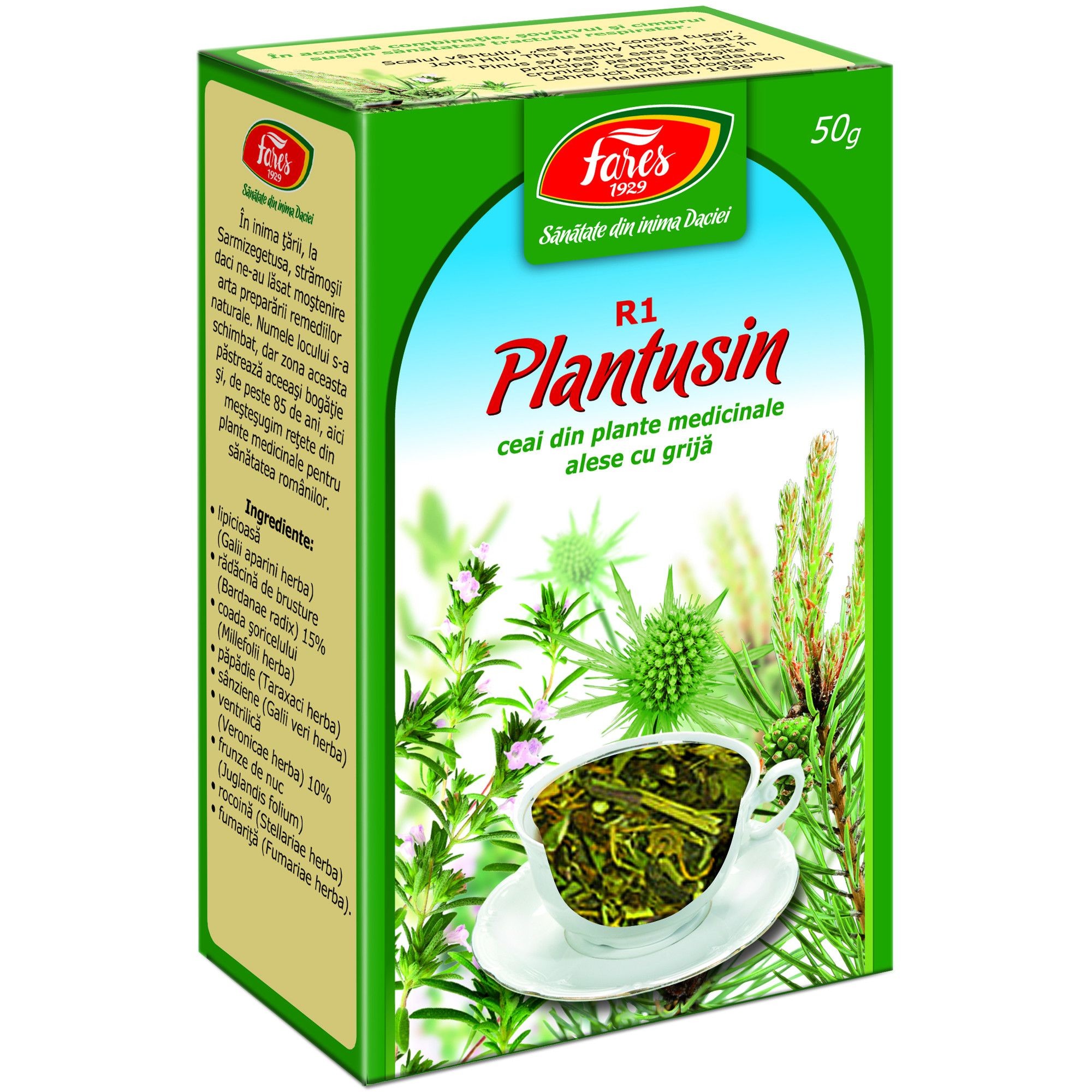 Ceaiuri - FARES CEAI PLANTUSIN 50 G, axafarm.ro