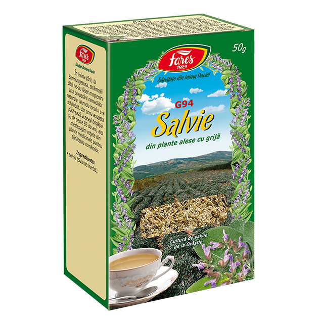 Ceaiuri - FARES CEAI SALVIE 50G, axafarm.ro