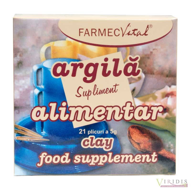 Piele, păr și unghii - FARMECVITAL ARGILA 12PL, axafarm.ro