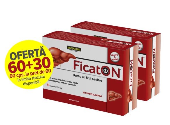 Afecțiuni hepatice - FICATON PROMO 60+30 CPS, axafarm.ro