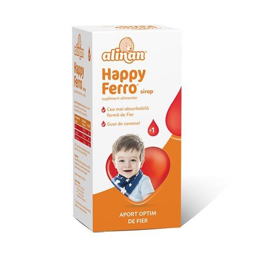 Suplimente și vitamine pentru copii - FITERMAN ALINAN HAPPY FERRO SIROP 100ML, axafarm.ro