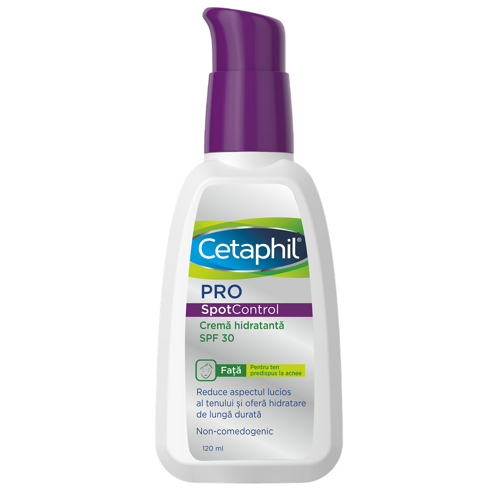 Ten acneic - GALDERMA CETAPHIL DERMACONTROL OIL FREE MOIST CREME HYDRATANTE SPF 30 120 ML, axafarm.ro