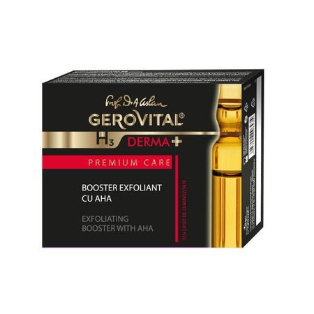 Ten acneic - GEROVITAL H3 DERMA BOOSTER EXFOLIANT CU AHA 4 FIOLE 2 ML FARMEC, axafarm.ro