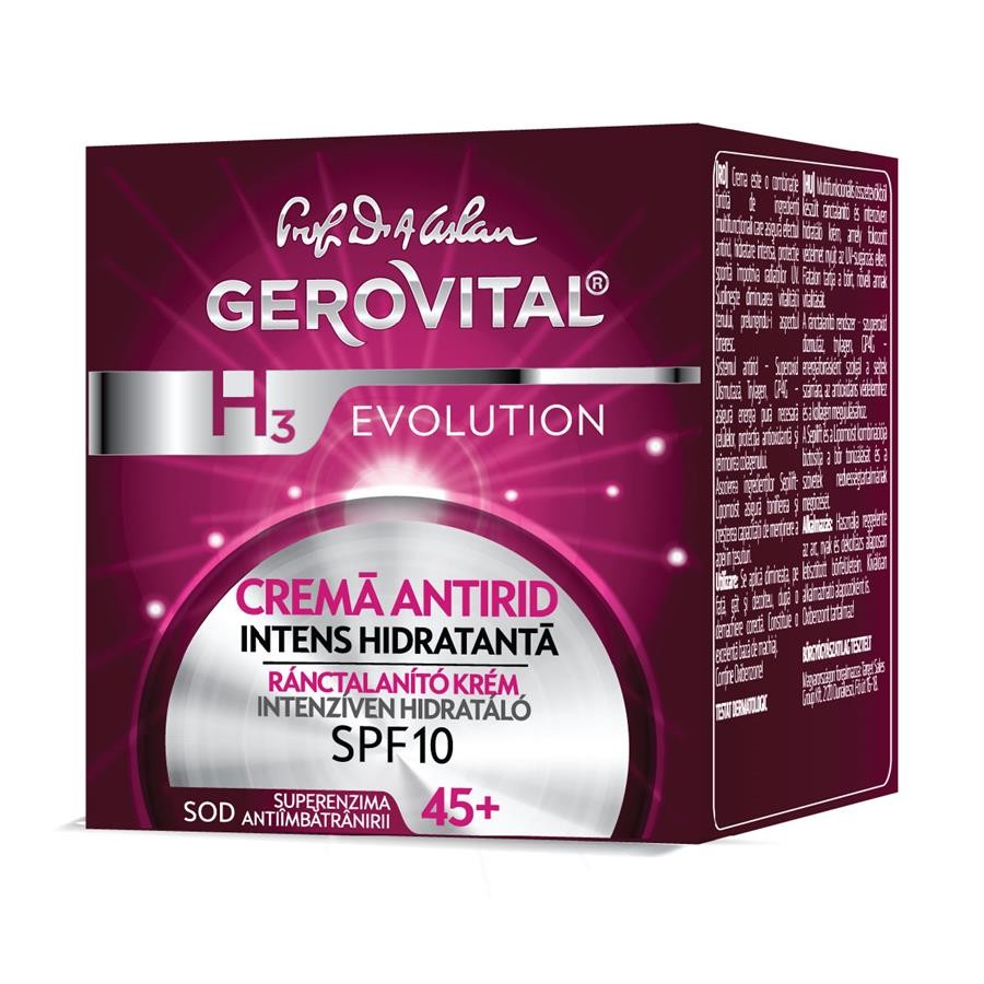 Anti-rid - GEROVITAL H3 EVOLUTION CREMA ANTIRID SPF 10 50ML, axafarm.ro