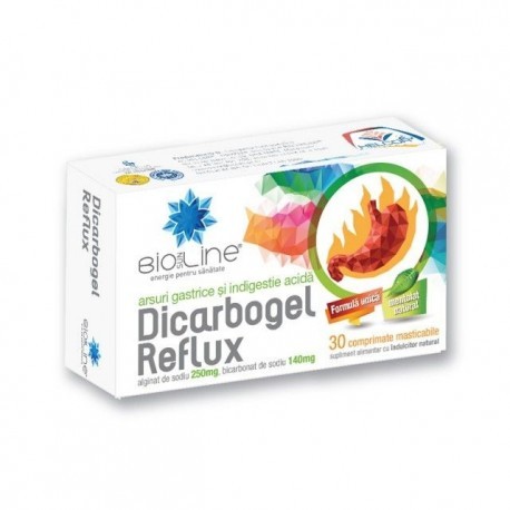 Afecțiuni digestive - HELCOR DICARBOGEL REFLUX 30CP, axafarm.ro