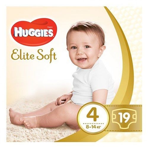 Îngrijire copil - HUGGIES ELITE SOFT SCUTECE 4 8-14KG 19BUC, axafarm.ro