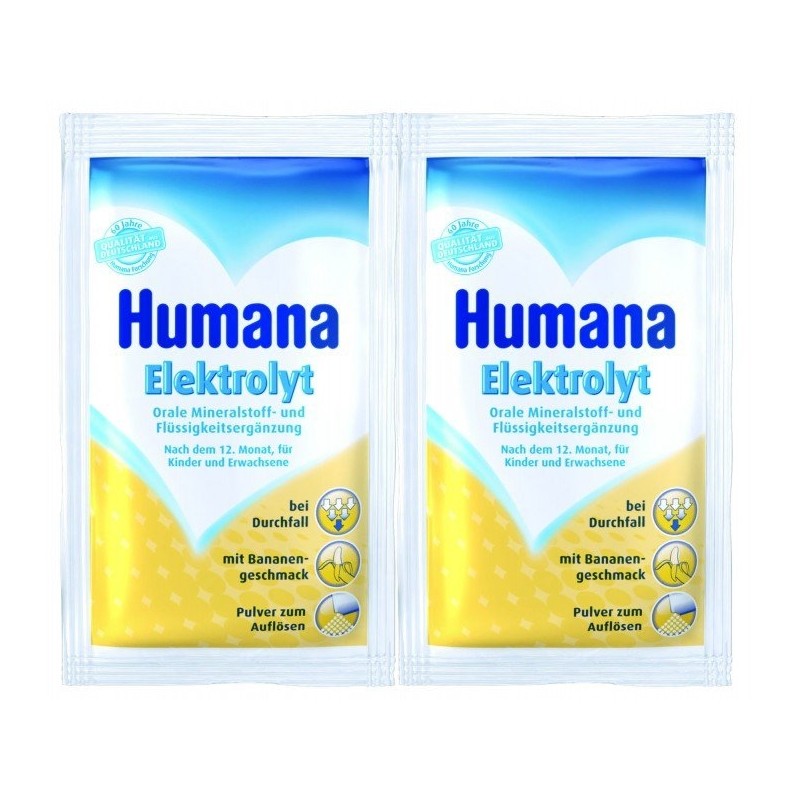 Hrana și alăptare - HUMANA ELEKTROLYT BANANE 6.5G 2BUC, axafarm.ro